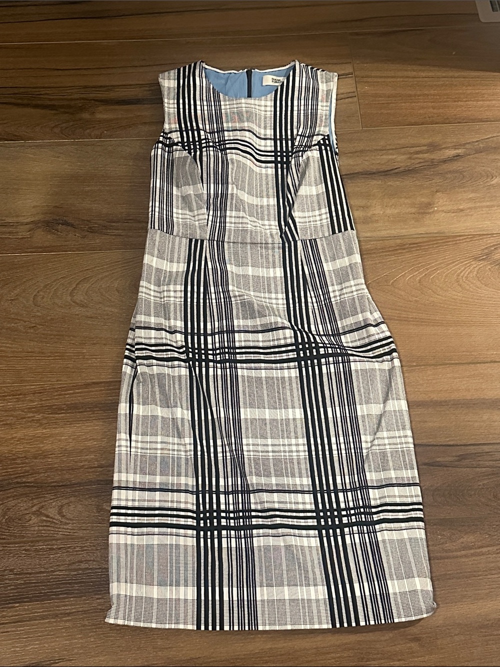 DVF plaid pencil dress